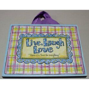 Live Laugh Love Wood Wall Art Sign 9 x 7